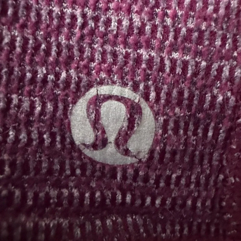 Lululemon Stride Hoodie Jacket Mini Check Pique Heathered Plum Size 8‎